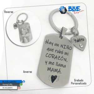 Llaveros Pareja Acero Negro – Varios Disenos – Personalizado – Blue Laser –  Corte y Grabado